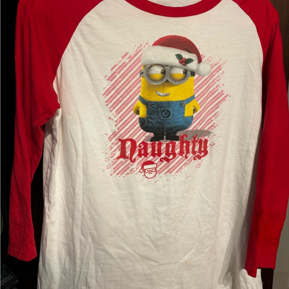 Minions Naughty Red and White Shirt. Universal Studios